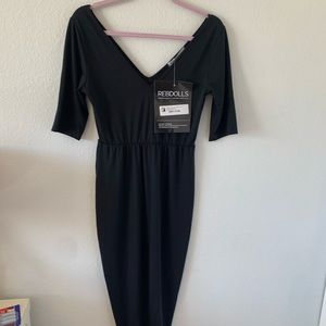 Rebdolls over the shoulder midi dress